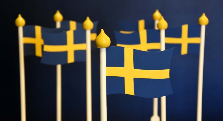 Bordsflaggor svenska flaggan