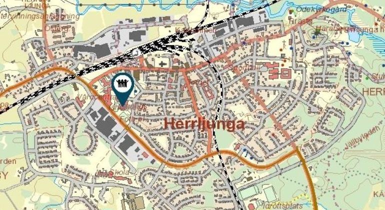 Karta över Herrljunga kommun