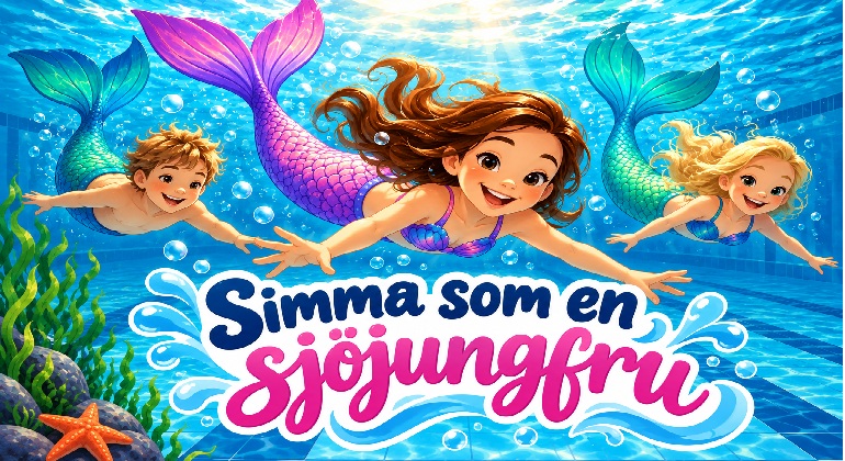 Tecknad bild sjöljungfru