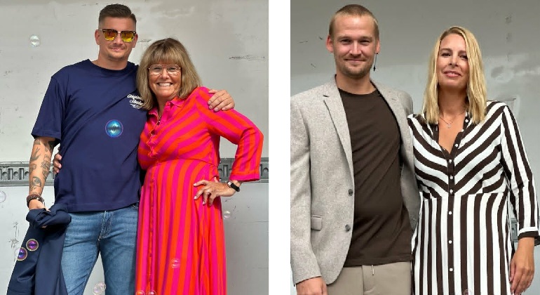 Bilder på fyra modeller