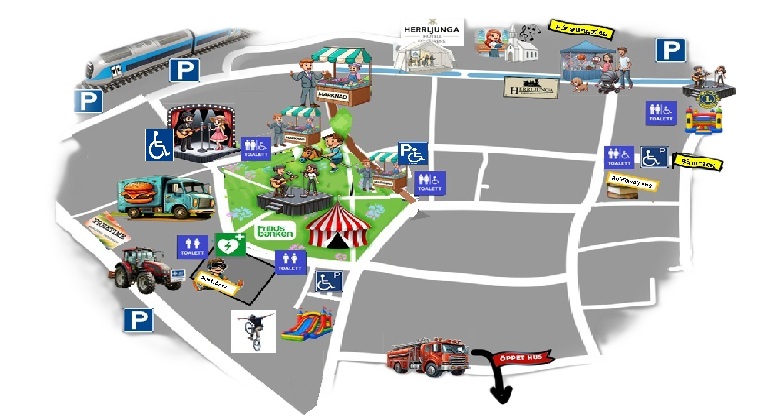 en kartbild över festivalområdet