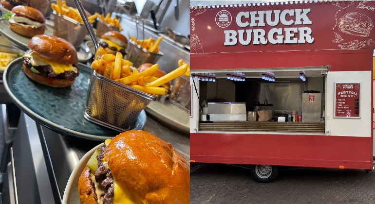 Hamburgare och pommes